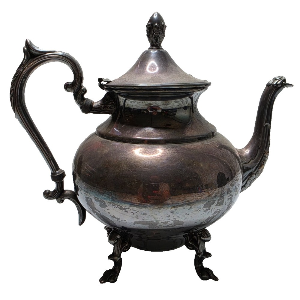 Vintage‎ Silver Over Copper Teapot
